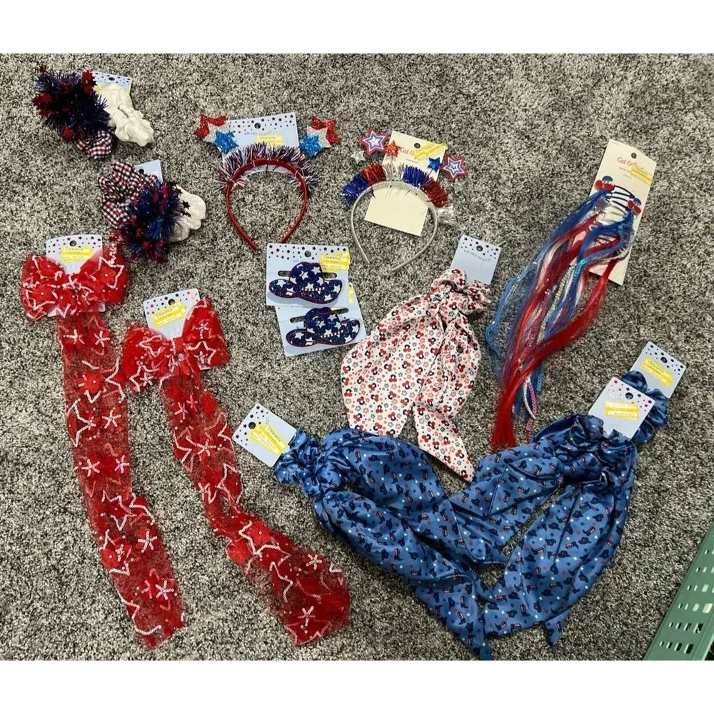 4th‎ of July Red, White & Blue Decorated Hair Accessories | Variety